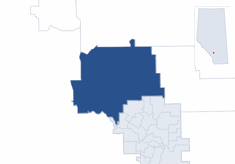 Map of the Airdrie-Cochrane electoral division