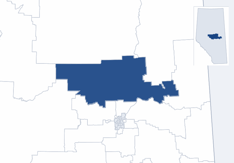 Map of the Athabasca-Barrhead-Westlock electoral division