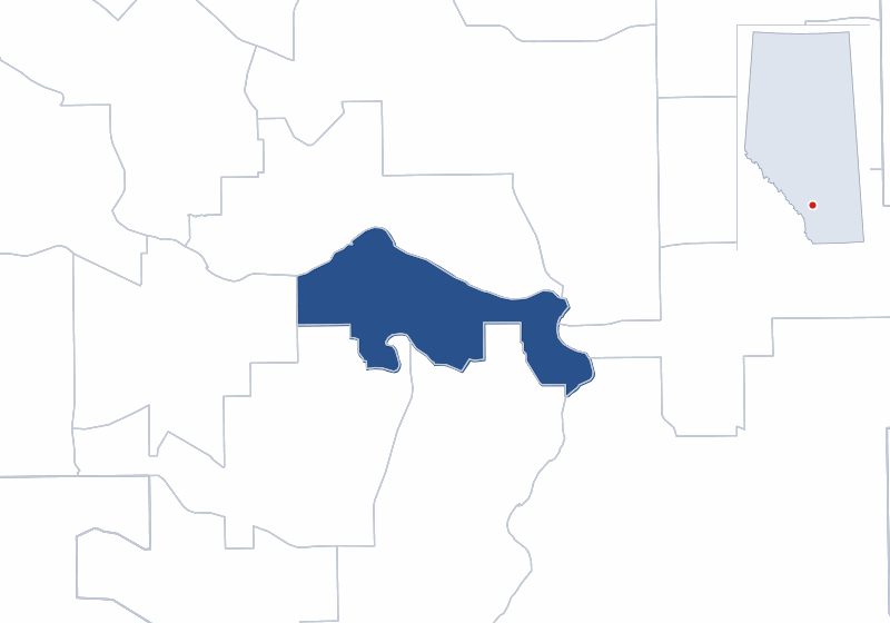 Map of the Calgary-Buffalo electoral division