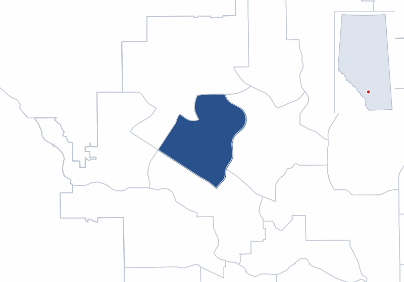 Map of the Calgary-Edgemont electoral division