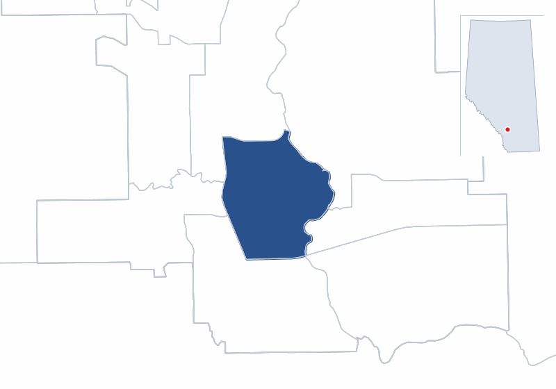 Map of the Calgary-Fish Creek electoral division