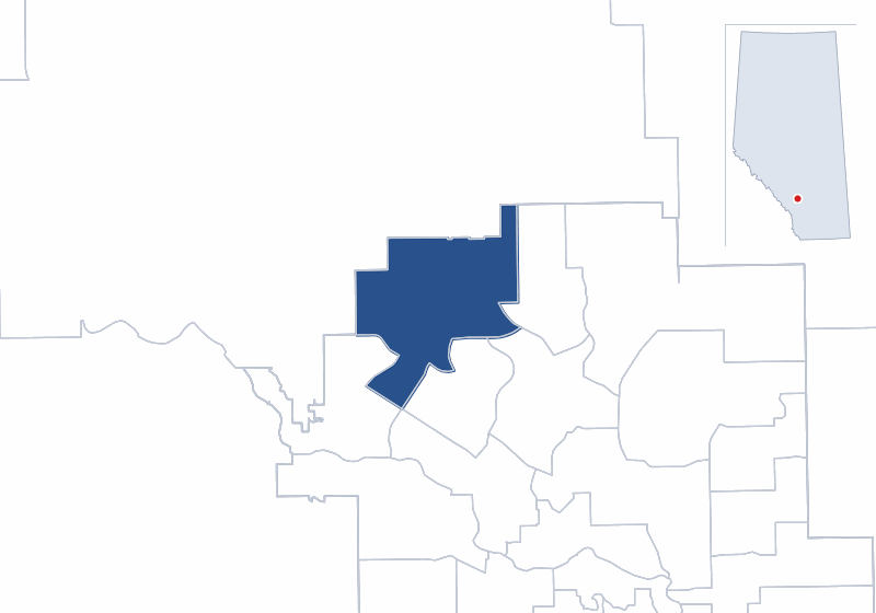 Map of the Calgary-Foothills electoral division