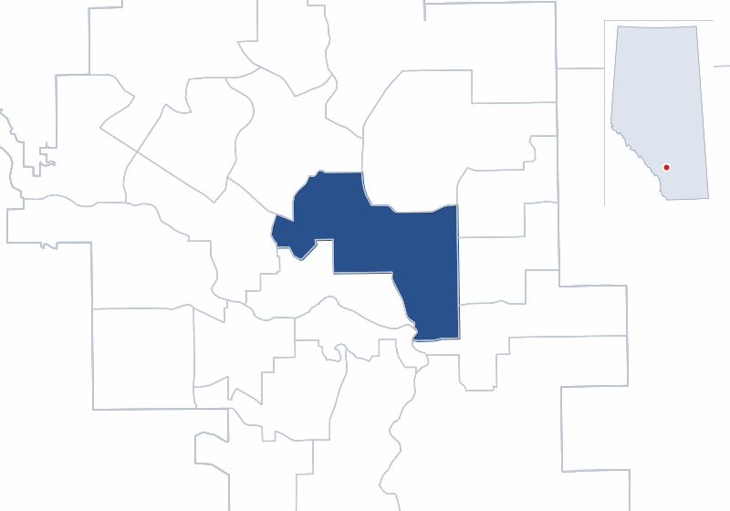 Map of the Calgary-Klein electoral division