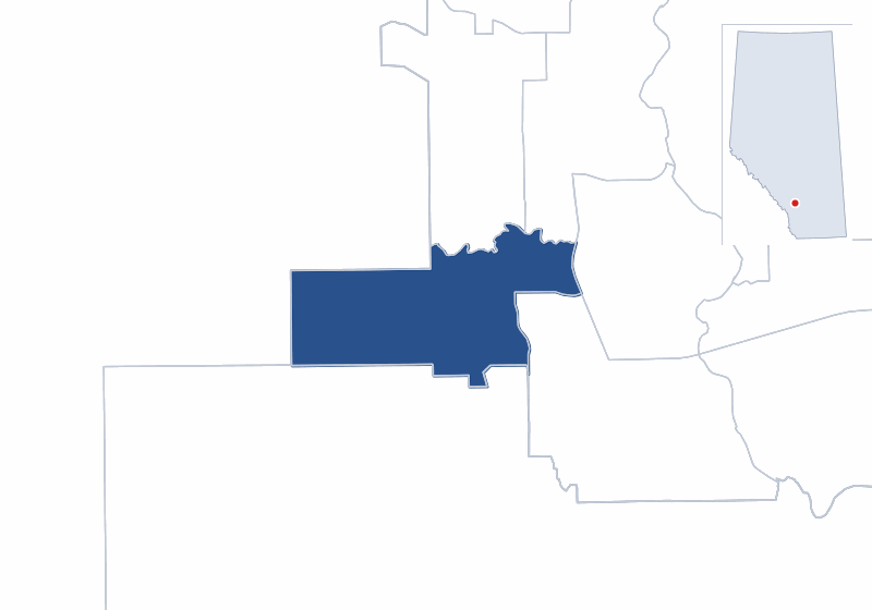 Map of the Calgary-Lougheed electoral division