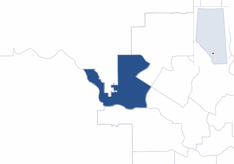 Map of the Calgary-North West electoral division