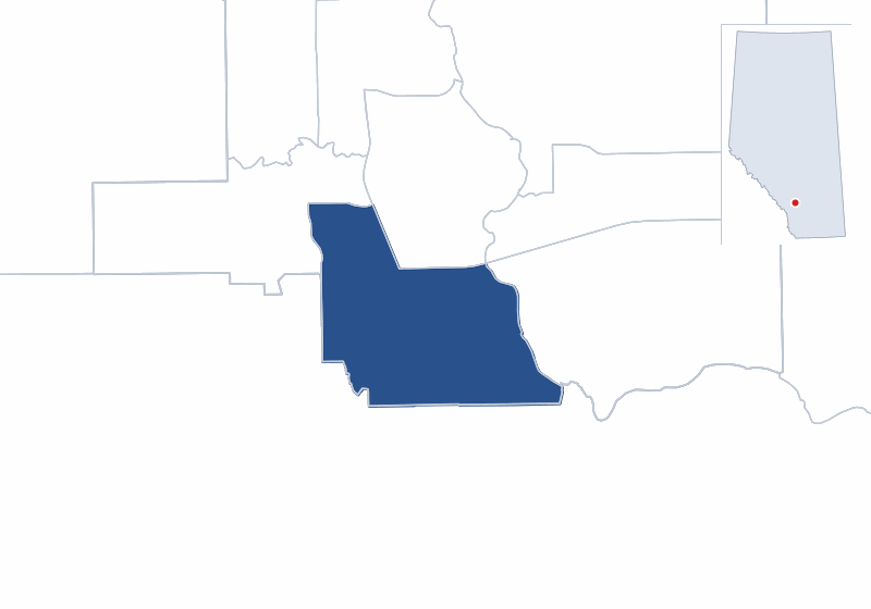 Map of the Calgary-Shaw electoral division