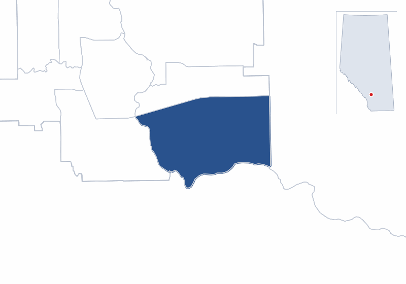 Map of the Calgary-South East electoral division