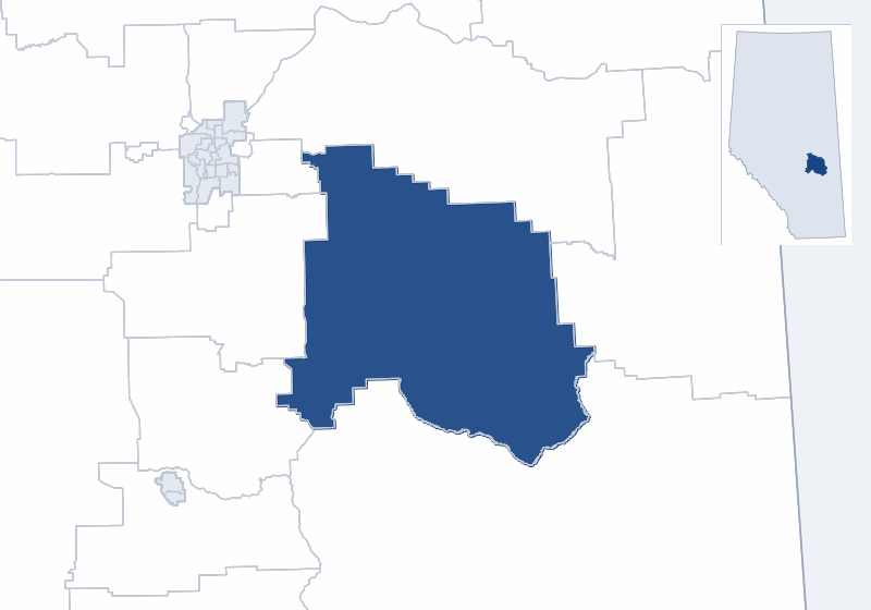 Map of the Camrose electoral division