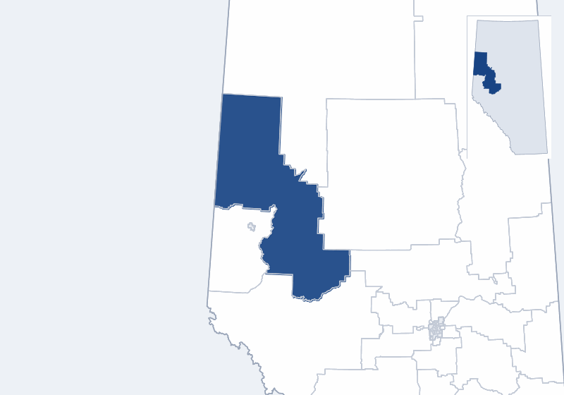 Map of the Central Peace-Notley electoral division