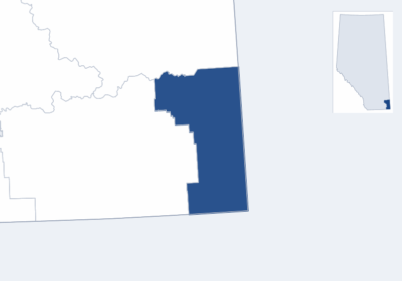 Map of the Cypress-Medicine Hat electoral division