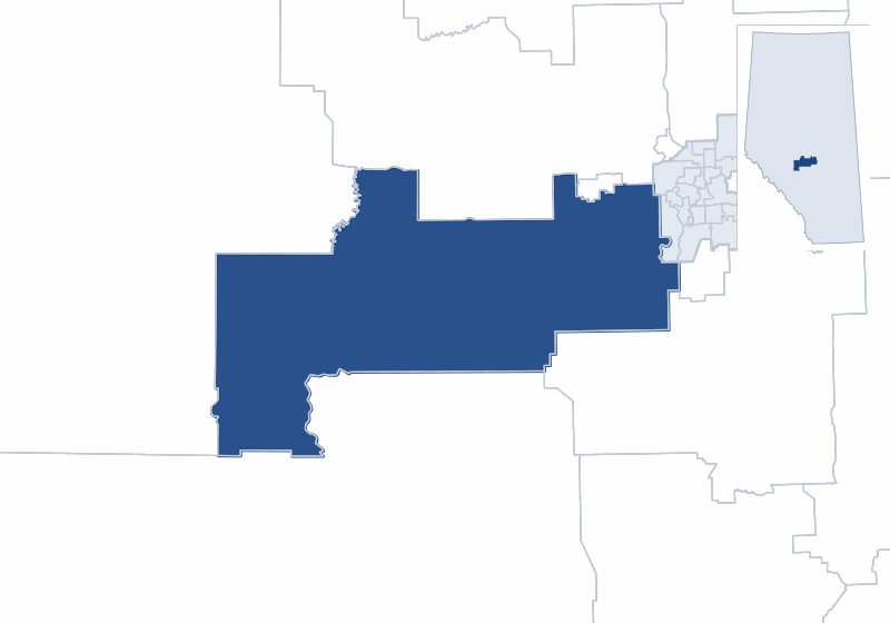 Map of the Drayton Valley-Devon electoral division