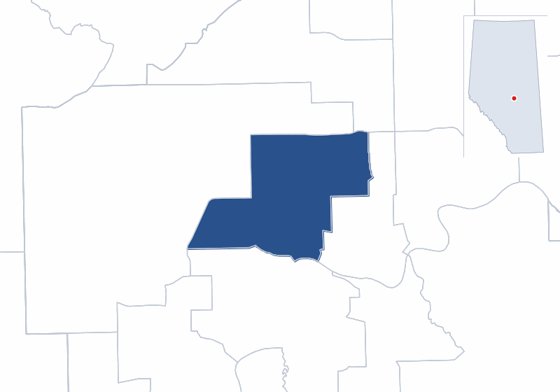 Map of the Edmonton-Glenora electoral division