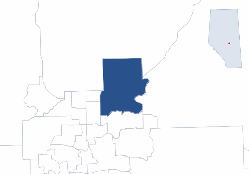 Map of the Edmonton-Manning electoral division