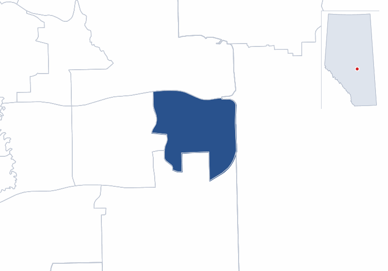 Map of the Edmonton-Meadows electoral division