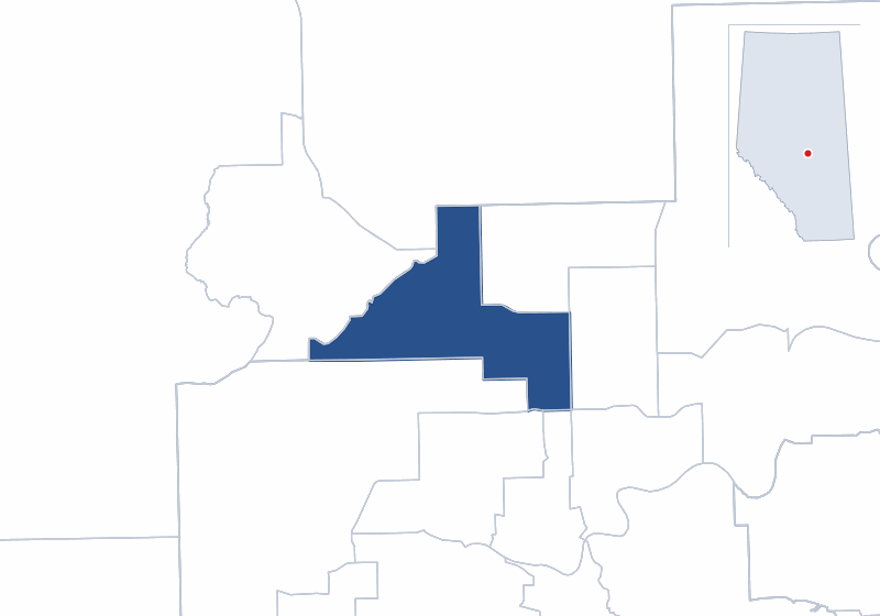 Map of the Edmonton-North West electoral division