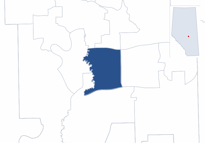 Map of the Edmonton-Rutherford electoral division