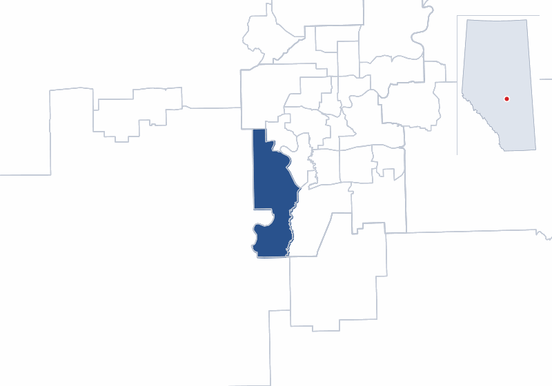 Map of the Edmonton-South West electoral division