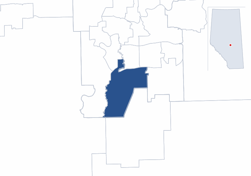 Map of the Edmonton-South electoral division