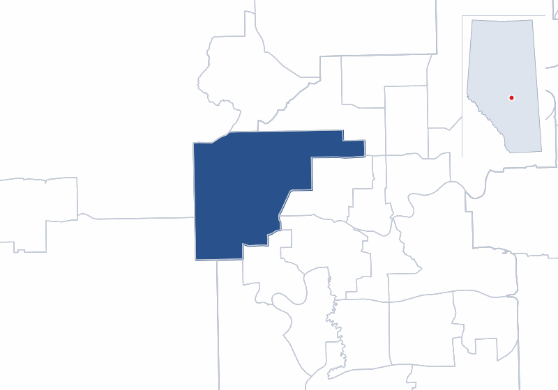 Map of the Edmonton-West Henday electoral division