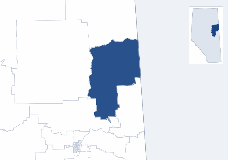Map of the Fort McMurray-Lac La Biche electoral division