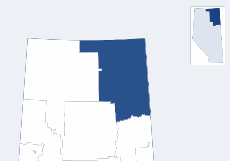 Map of the Fort McMurray-Wood Buffalo electoral division