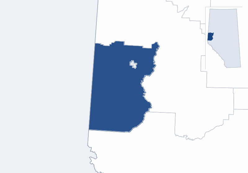 Map of the Grande Prairie-Wapiti electoral division
