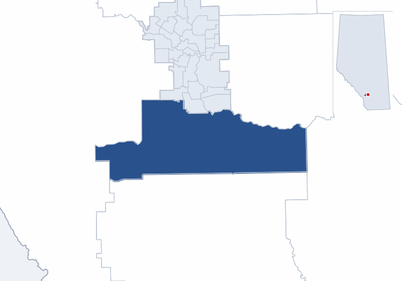Map of the Highwood electoral division