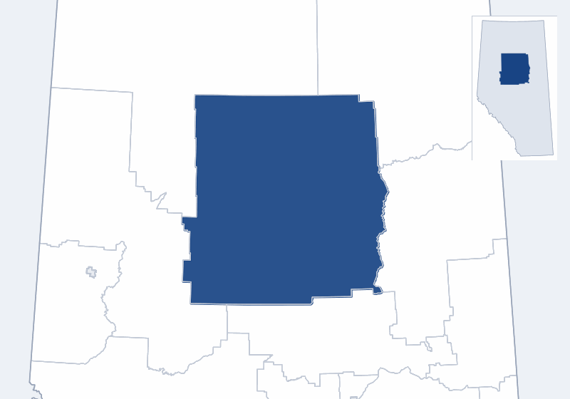 Map of the Lesser Slave Lake electoral division