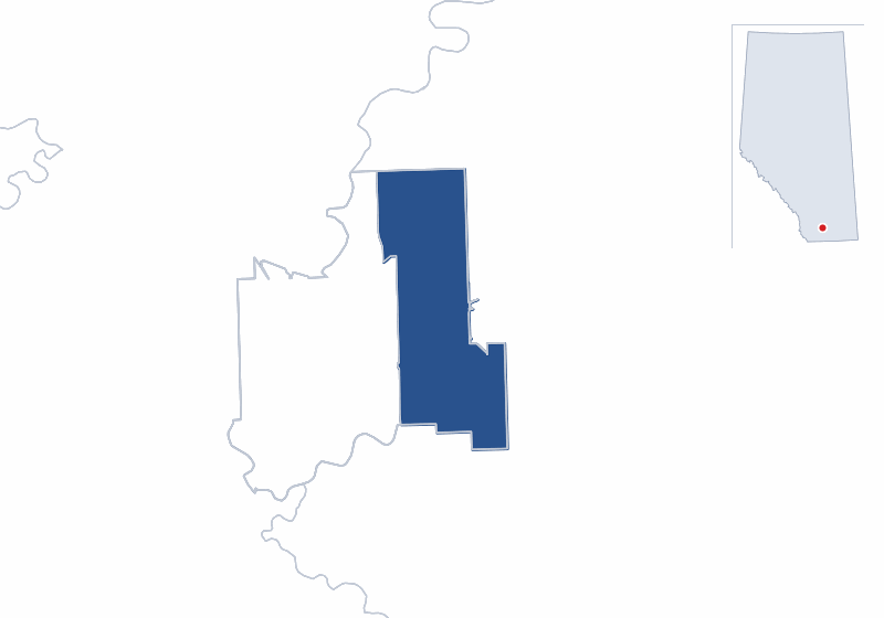 Map of the Lethbridge-East electoral division