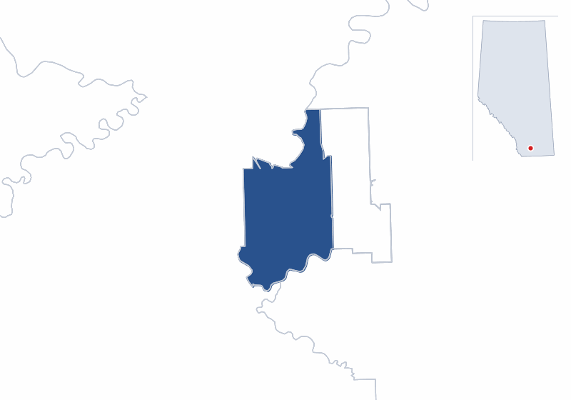 Map of the Lethbridge-West electoral division