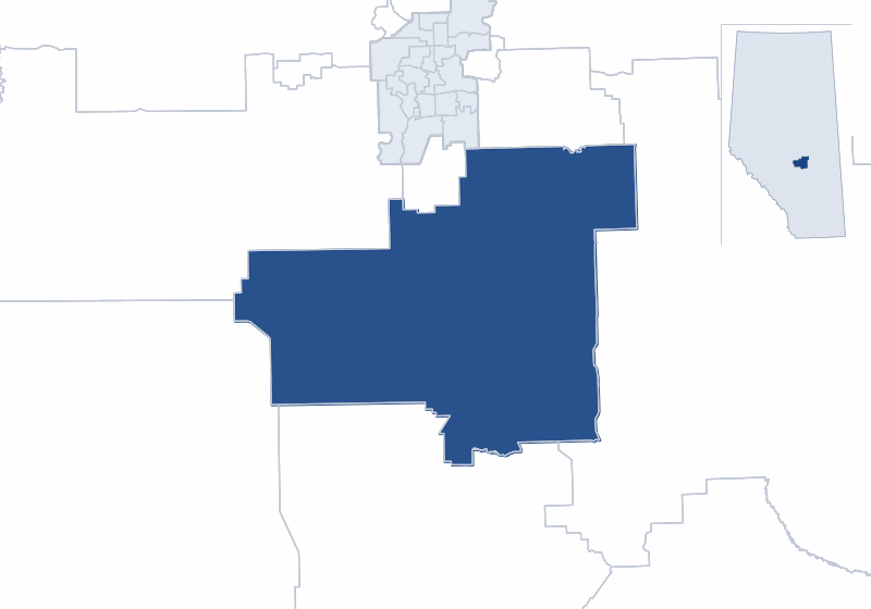 Map of the Maskwacis-Wetaskiwin electoral division