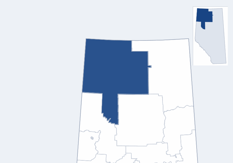 Map of the Peace River electoral division