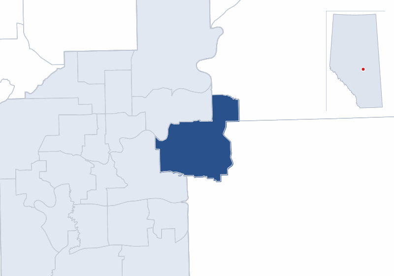 Map of the Sherwood Park electoral division